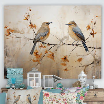 Minimalism Birds Paradise - Bird Floral Wall Art Prints